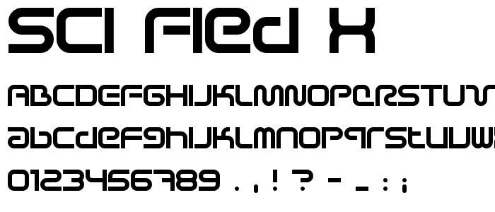 Sci Fied X font